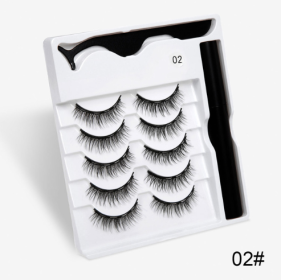 A Pair Of False Eyelashes With Magnets In Fashion (Option: 5pc 03)